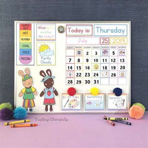 How to Make a Daily Calendar For Kids - Crafting Cheerfully