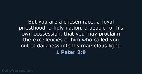 1 Peter 2:9 - Bible verse (ESV) - DailyVerses.net