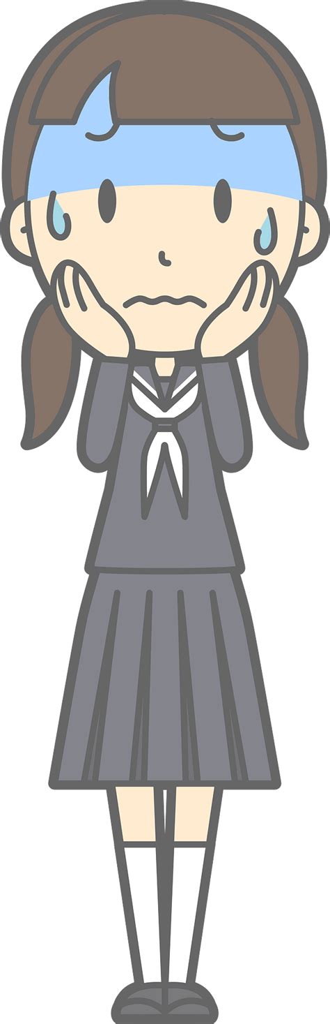 Nervous Girl Clipart