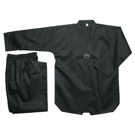 Black Ribbed Taekwondo Uniform on Sale $22.95 + $7.95 Shipping ...