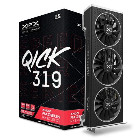 XFX Speedster QICK319 AMD Radeon RX 6700 XT CORE Gaming Graphics Card with 12GB GDDR6 HDMI 3xDP ...