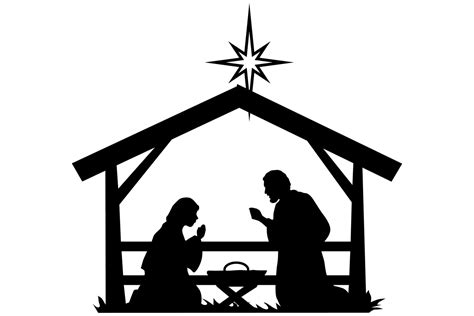 Christmas Nativity Silhouettes Svg