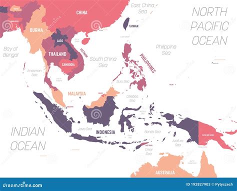 Political Map Of Southeast Asia Vector Illustration | CartoonDealer.com ...