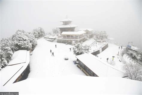 Mountain districts, hills around Kathmandu witness snowfall