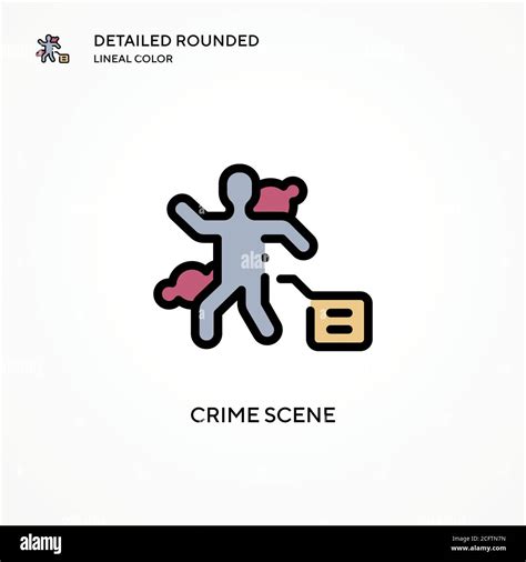 Crime scene vector icon. Modern vector illustration concepts. Easy to edit and customize Stock ...