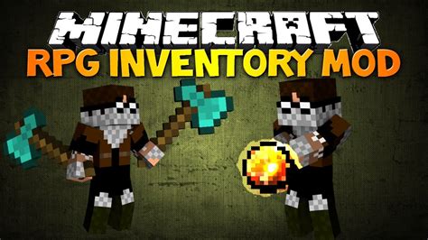 Minecraft: RPG Inventory mod - CLASSES, 3D WEAPONS, JEWERLY & MORE! - YouTube