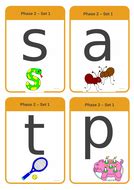 Phase 2 Jolly Phonics Flashcards | Teaching Resources