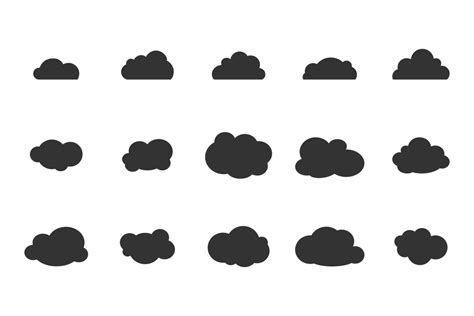 Set Cloud. Abstract black cloudy. vector illustration. 8442125 Vector Art at Vecteezy