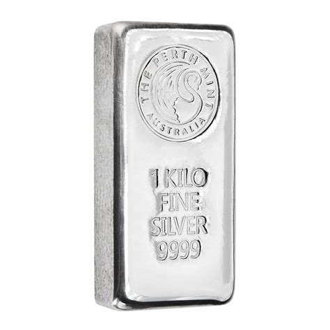 Perth Mint Cast Silver Bullion Bar (NEW DESIGN) - 1kg — Bulk Bullion