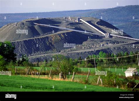 Mine tailings, Thetford Mines, Quebec Stock Photo - Alamy