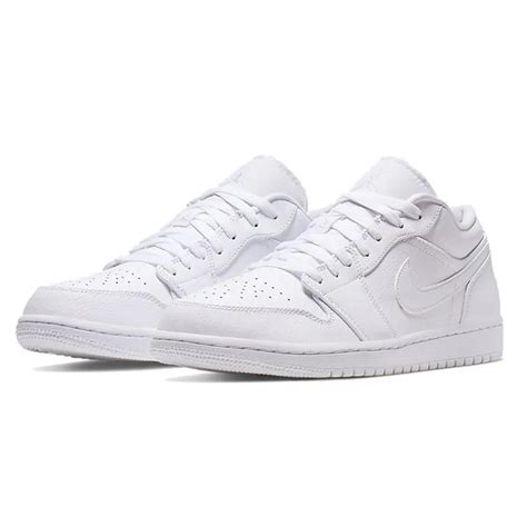 Giày Thể Thao Nike Jordan 1 Low All White 553558-136/553560-136 Màu Trắng Size 40 | Vua Hàng Hiệu