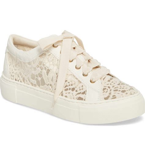 AGL Embroidered Lace Sneaker (Women) | Nordstrom | Lace sneakers, White lace shoes, Embroidered ...