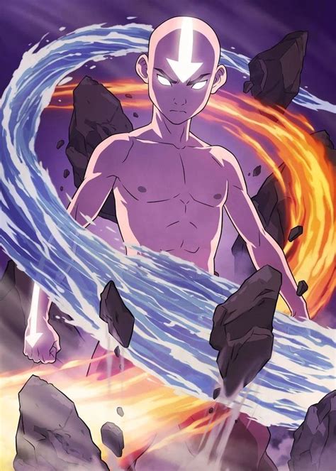 Aang in avatar state poster | Anime, Aang, Avatar studios