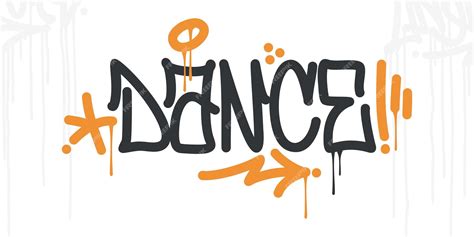 Premium Vector | Abstract hip hop hand written urban street art graffiti style word dance vector ...