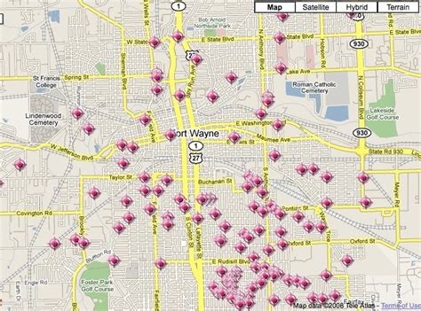 SpotCrime - The Public's Crime Map: Fort Wayne Shooting Map