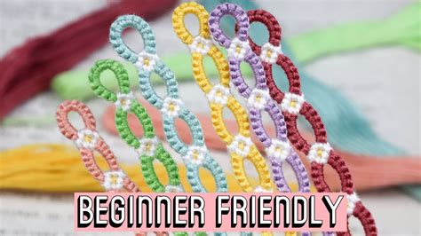 DAISY CHAIN BRACELET TUTORIAL [CC] || Beginner Friendly - YouTube