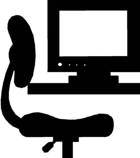 office clipart black and white - Clip Art Library