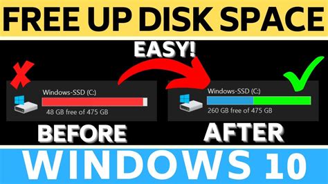 How to FREE Up Disk Space in Windows 10 PC & Laptop - Get More Than ...