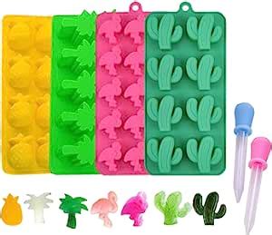 Amazon.com: KRLIFCSL Candy Molds Ice Cube Trays Chocolate Molds, Silicone Molds Including Cactus ...