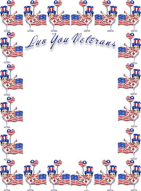 Free Veterans Day Border Graphics - Clipart Frames