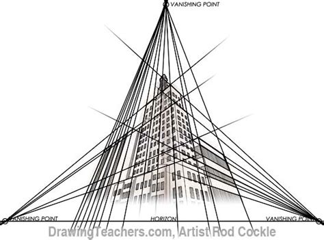 3-Point Perspective Drawing Lesson