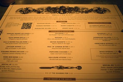 The Alchemist - Summer Menu Date Night