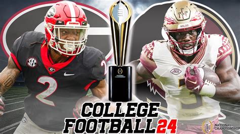 Georgia vs Florida State National Championship | NCAA Football 24 - YouTube