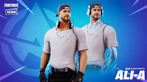 Fortnite YouTuber Ali A set to receive his Icon series skin, new teaser suggests