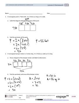 EngageNY (Eureka Math) Grade 4 Module 3 Answer Key by MathVillage