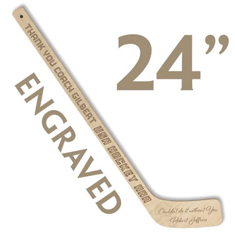 custom engraved wood hockey stick youth hockey gift