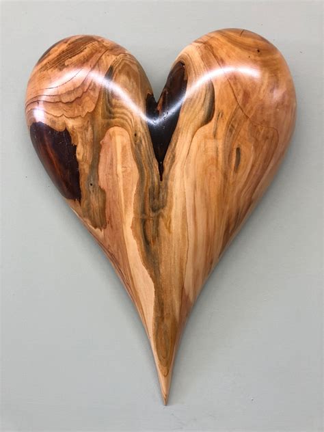 Wooden heart art wall wood carving perfect Wedding gift present