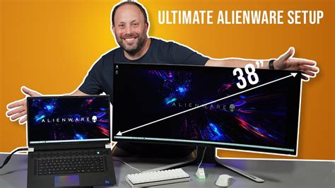 My Alienware X17 Gaming Desk Setup - Featuring the 38" AW3821DW and X17 - YouTube