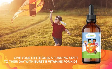 Burst B Complex for Kids - Organic Vitamin B Complex Liquid - Kids B Complex to Support Mental ...