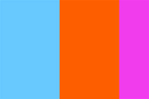 Neon Orange Blue Color Palette