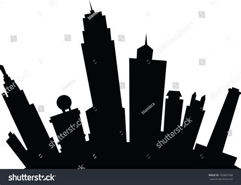 Cartoon Skyline Silhouette Of The City Of Kansas City, Kansas, Usa ...