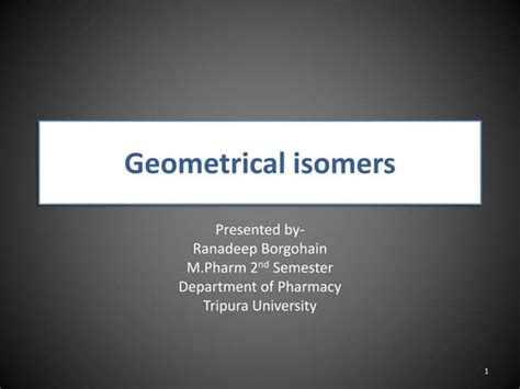 Geometrical Isomerism | PPT