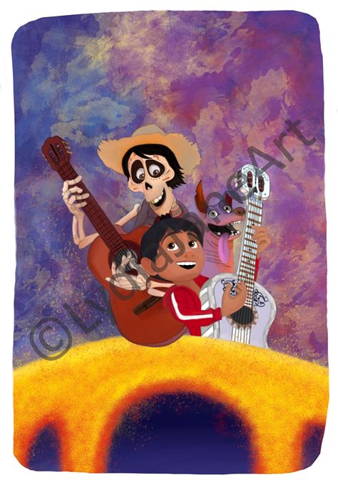 Pixar Coco Inspired Art Print A5 Wall Art Digital | Etsy