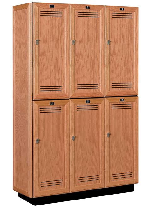 Vented Wood Club Lockers by All Wood Lockers | Wood lockers, Tall cabinet storage, Wood