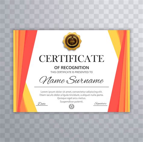 Certificate of achievement template vector design 246598 Vector Art at Vecteezy