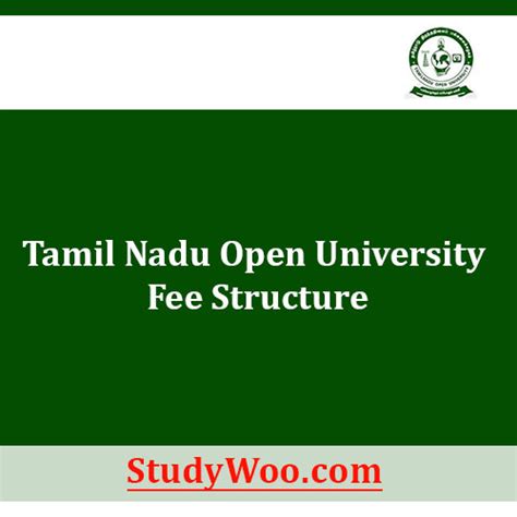 Tamil Nadu Open University Fees Structure and Courses 2024-25