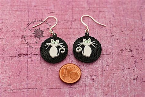 Quilling Cat Earrings