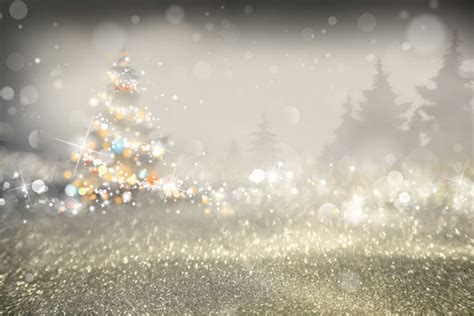 CHRISTMAS LANDSCAPE with DECORATED TREE Graphic by KAZY · Creative Fabrica