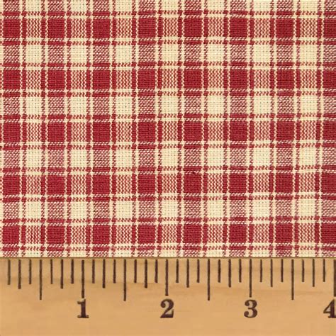 Autumn Red 4 Plaid Homespun Cotton Fabric - Sold by the Yard - JCS Fabric - Walmart.com ...