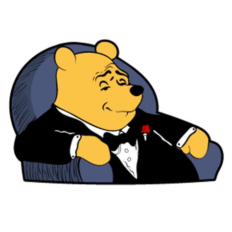 Tuxedo Winnie the Pooh Meme Sticker - Sticker Mania