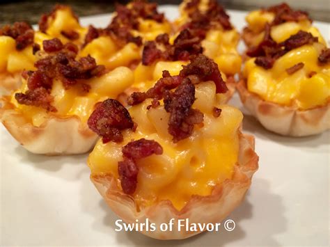 Bacon Mac 'N Cheese Bites - Swirls of Flavor