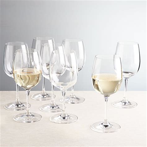 Viv White Wine Glasses, Set of 8 | Crate and Barrel