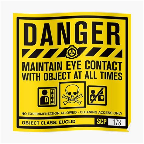 "SCP 173 Warning Sign" Poster for Sale by narshero | Redbubble