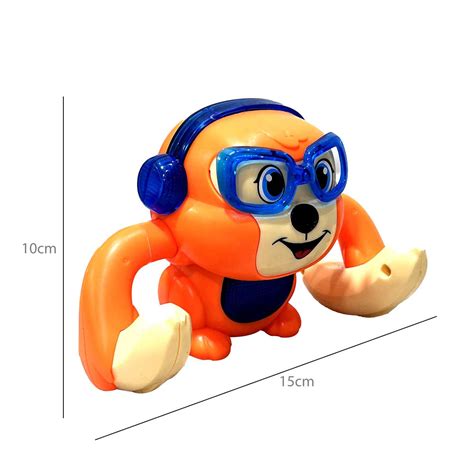 Buy Jumping Chimp Battery Toy with Lights & Music - Orange