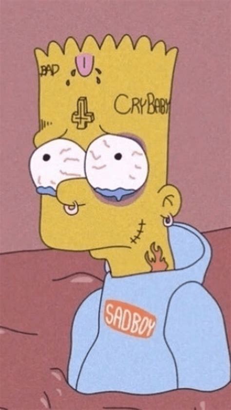 Trippy Bart Simpson Sad Wallpapers on WallpaperDog