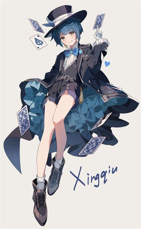 Xingqiu fanart | Emo boy drawing, Drawing poses, Character art